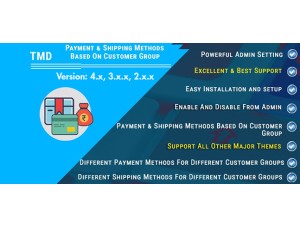 OpenCart Payment & Shipping Methods Based On Customer Group